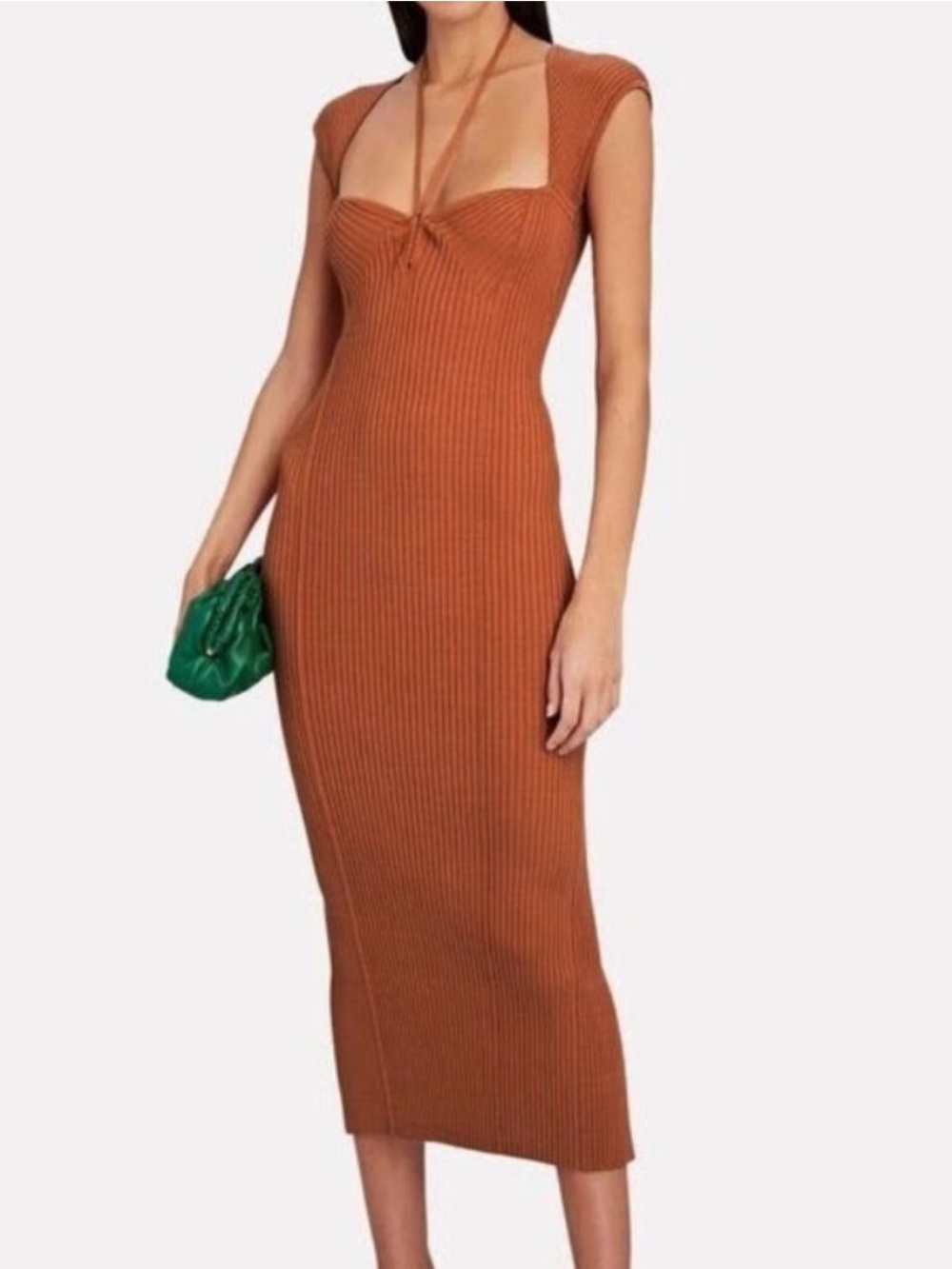 NWT Jonathan Simkhai Florence Midi Dress in Rust